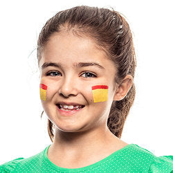 Step two, adding red strip at the top of the yellow rectangle.