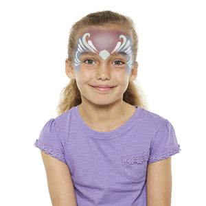 Step two, painting shell shape with pale green on the forehead, add swirls and teardrops, leaving space for white teardrops.