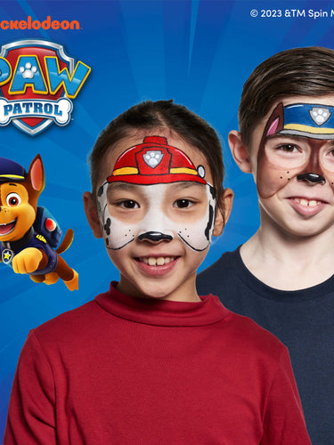 Paw Patrol Chase and Marshall Face Paint Designs
