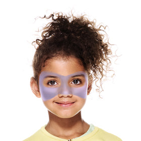 Step one, showing the start of creating purple mask around the eyes.