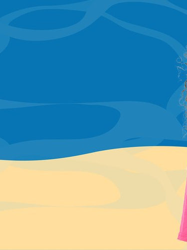 summer beach themed face painting activity web banner with Snazaroo face paint kits