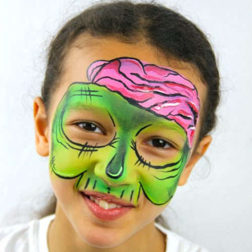 Paso 3 diseño final pintura facial zombie