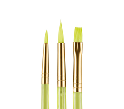 Snazaroo Green mini starter face painting brushes - set of 3