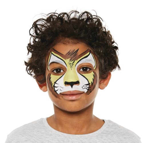 boy with Lion face paint design