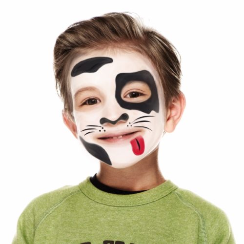 boy with dog face paint design