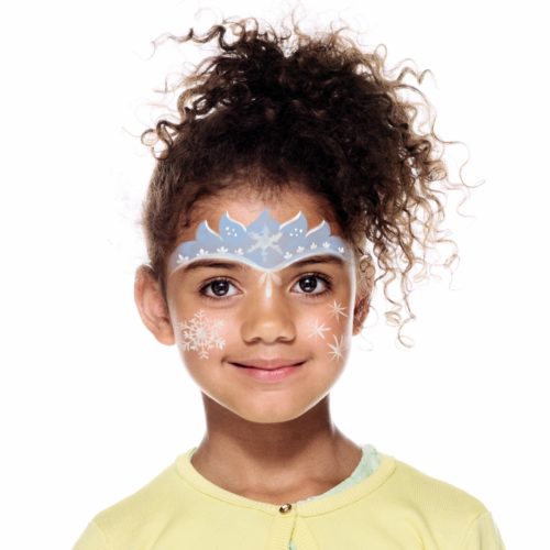 girl with Ice Fairy face paint design