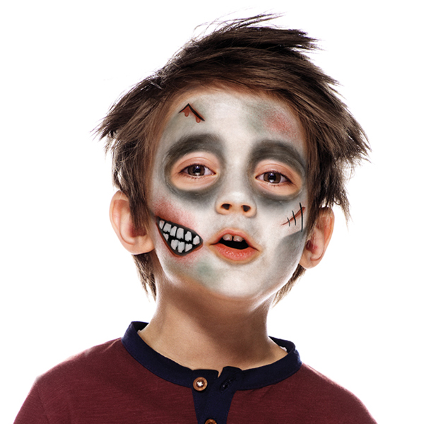 easy zombie face paint