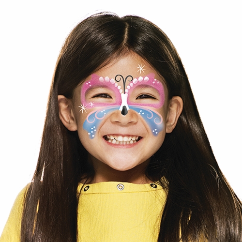 girl with Easter Butterfly face paint design