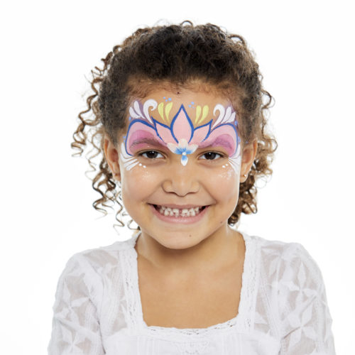 girl with Princess face paint design