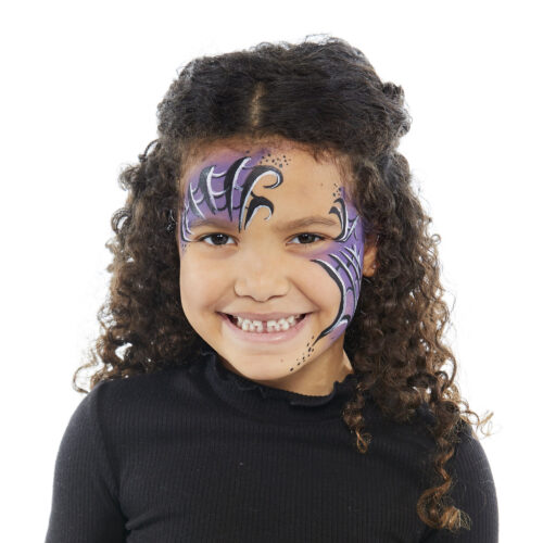 Spider Web face paint design for Halloween
