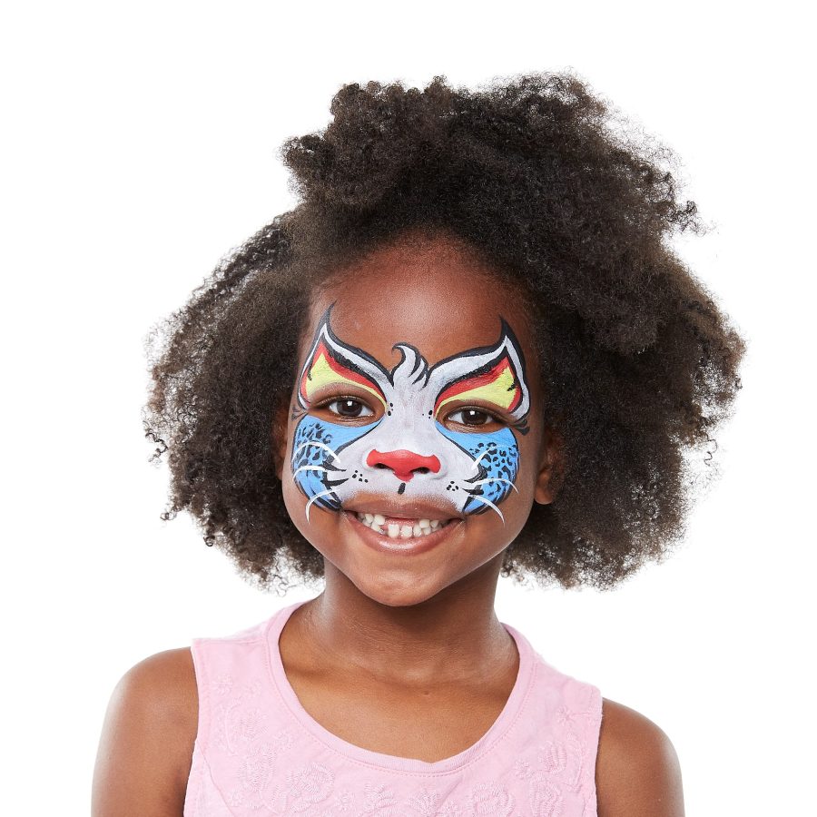Carnival Cat Face Paint Design