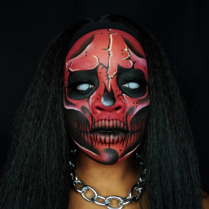 demon skull makeup