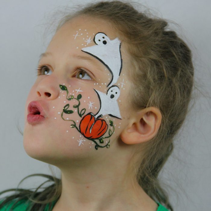 Easy kids pumpkin face paint ideas