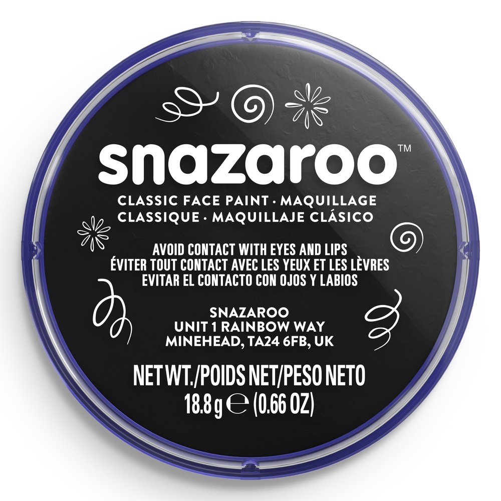 Snazaroo Classic Face Paint - Black, 18ml