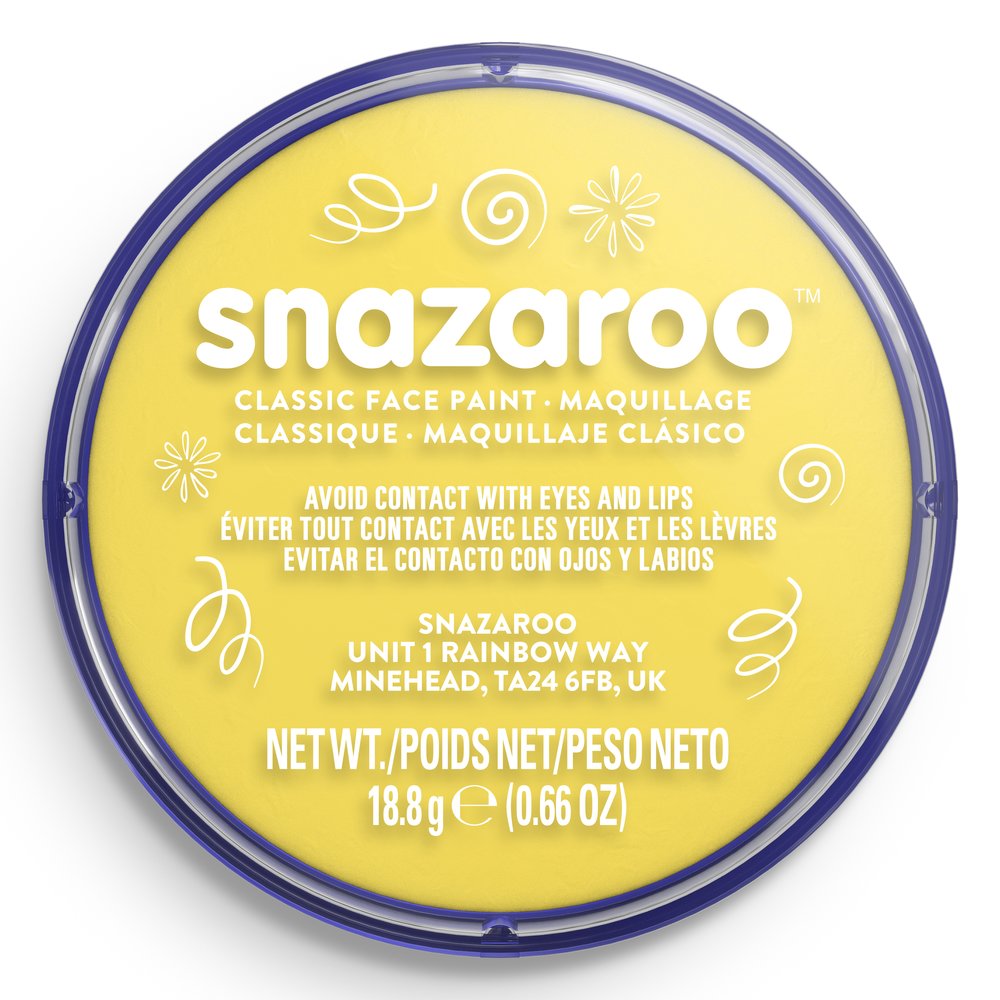 Snazaroo Classic Face Paint - Bright Yellow, 18ml
