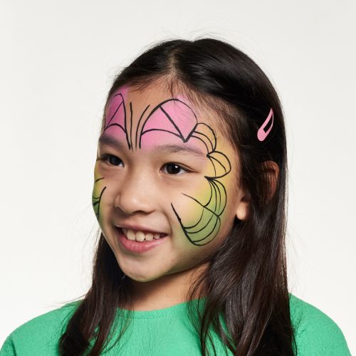 Rainbow Butterfly Face Paint, 3 Easy Steps