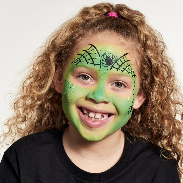 green witch face paint