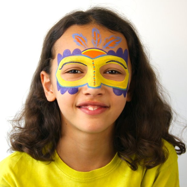 Yellow Mask Face Paint