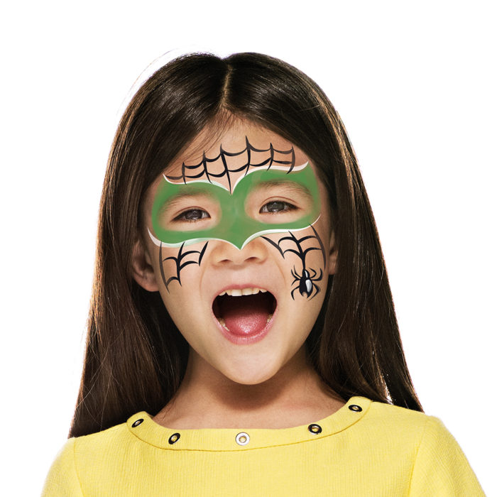 girl with Green Spider paint design