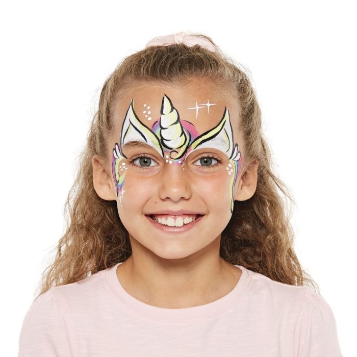 girl with Unicorn face paint design