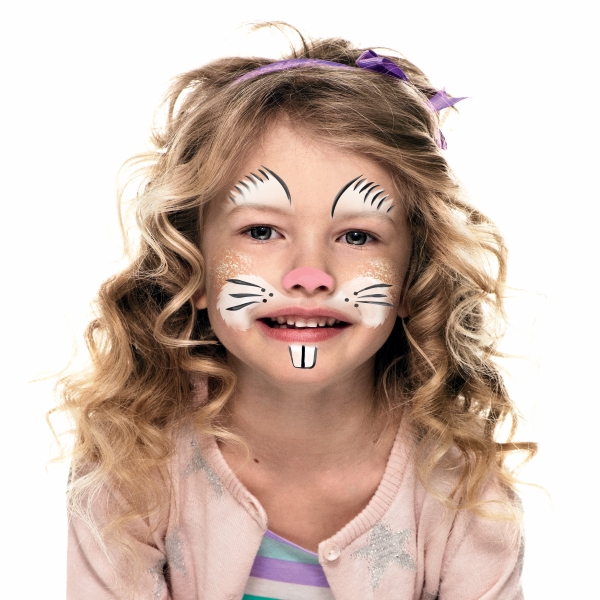 easter bunny face paint step 3