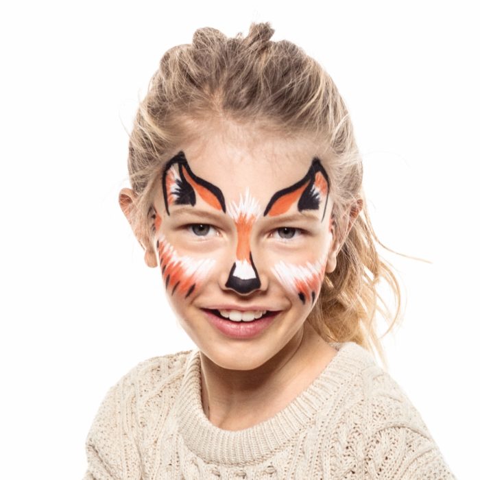 girl with Fox face paint design