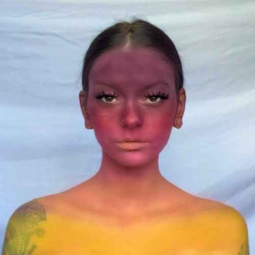 sunset face paint guide by jadexberry step 1