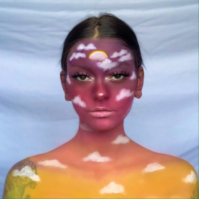 sunset face paint guide by jadexberry step 2