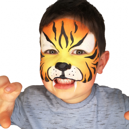 tiger face paint difficult