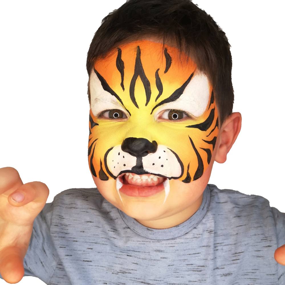 Tiger Face Paint 4 Easy Guides Snazaroo