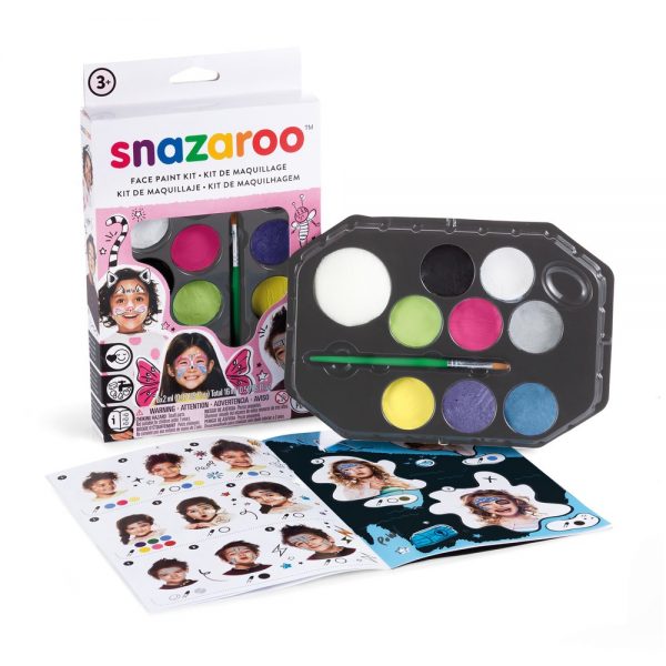 Snazaroo - Pochette de 3 pinceaux de maquillage - Déguisements pour Enfant  - Se déguiser et se maquiller - Fêtes et anniversaires