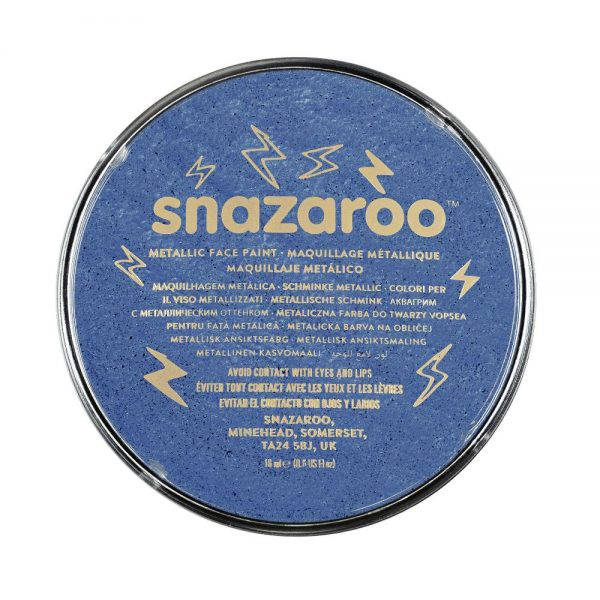 Snazaroo Metallic Face Paint - Electric Blue, 18ml