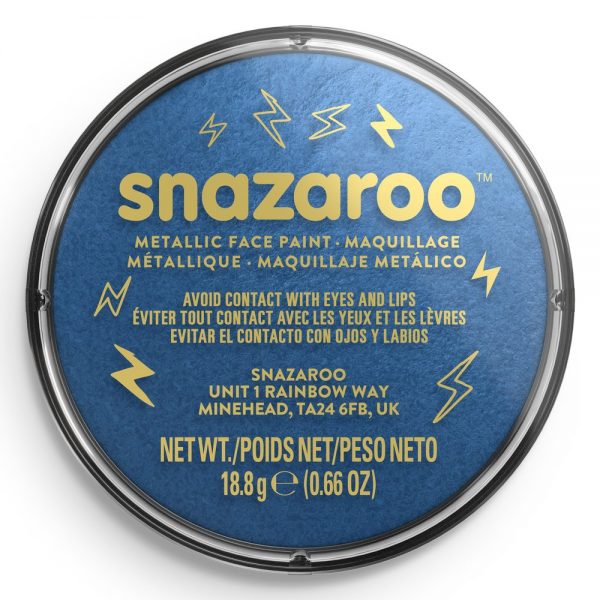 Snazaroo Metallic Face Paint - Electric Blue, 18ml