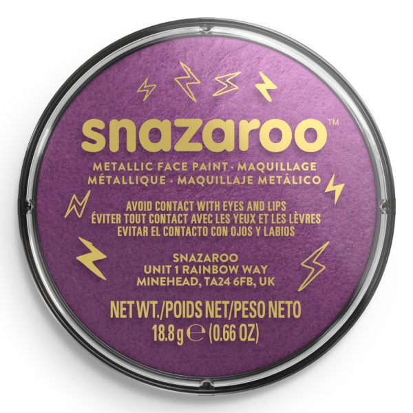 Snazaroo Metallic Face Paint - Electric Purple, 18ml