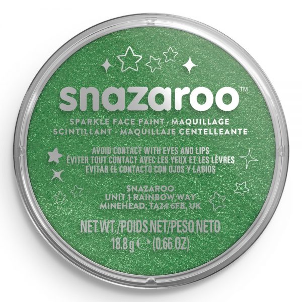 Snazaroo Sparkle Face Paint - Sparkle Pale Green, 18ml