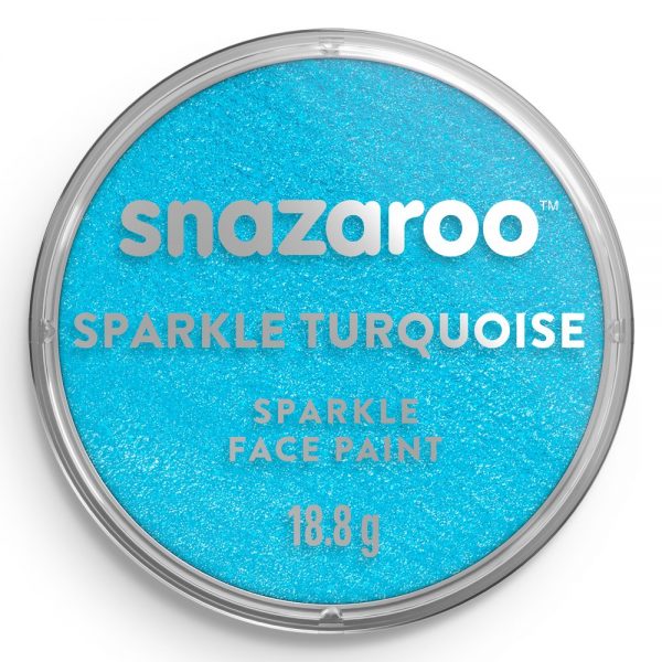 Snazaroo Sparkle Face Paint - Sparkle Turquoise, 18ml