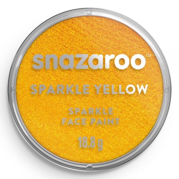 Snazaroo Sparkle Face Paint - Sparkle Yellow, 18ml