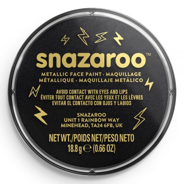 Snazaroo Metallic Face Paint - Electric Black, 18ml