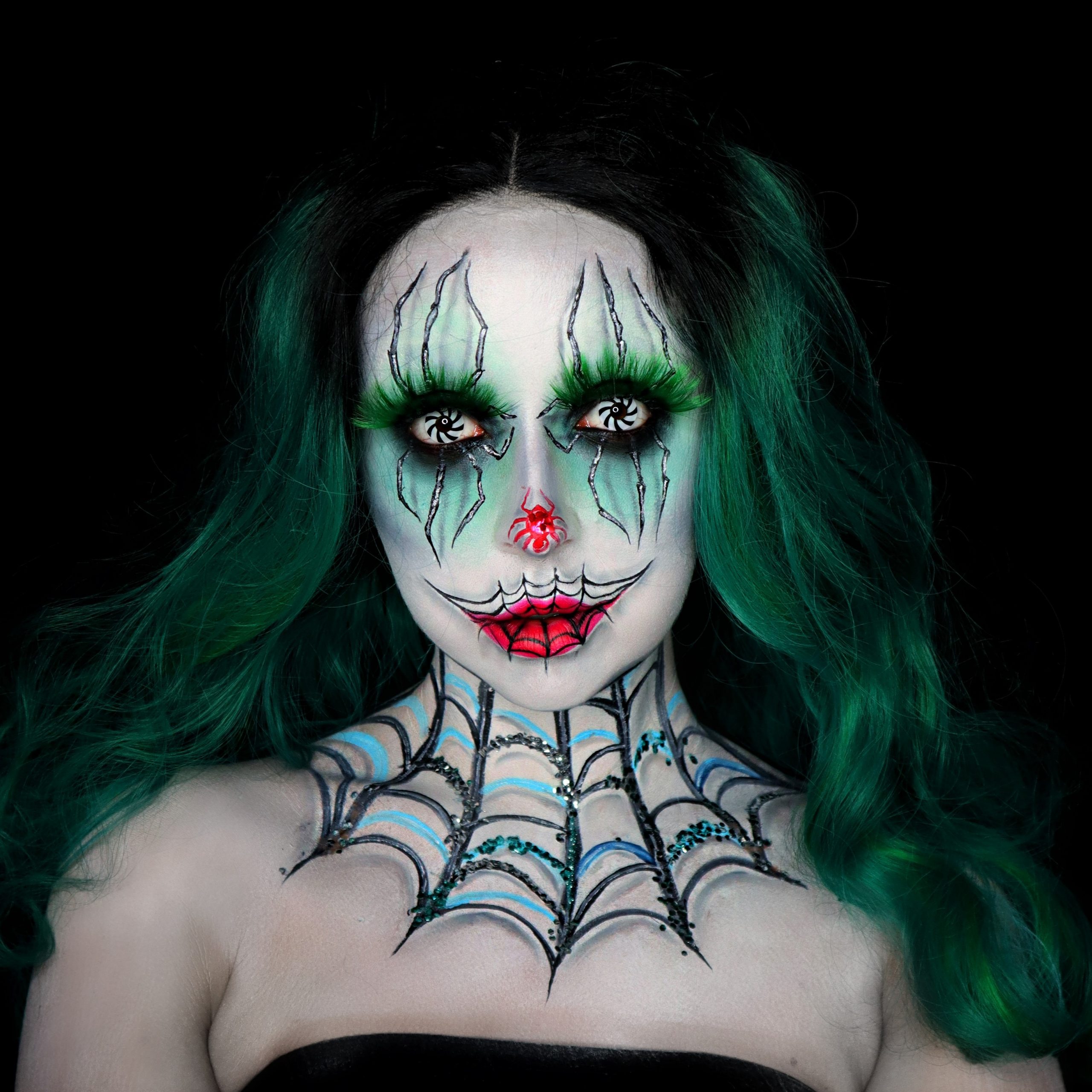 Spider Makeup Look | Halloween Face Paint | (UK)