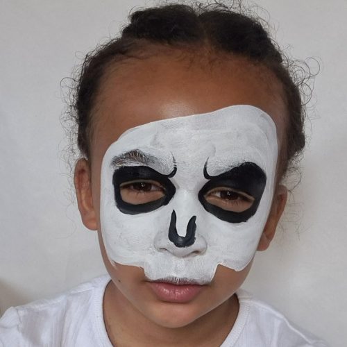 sugar skull half face paint designs