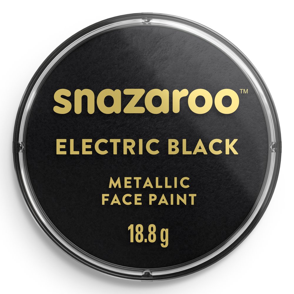 Snazaroo Metallic Face Paint - Electric Black, 18ml