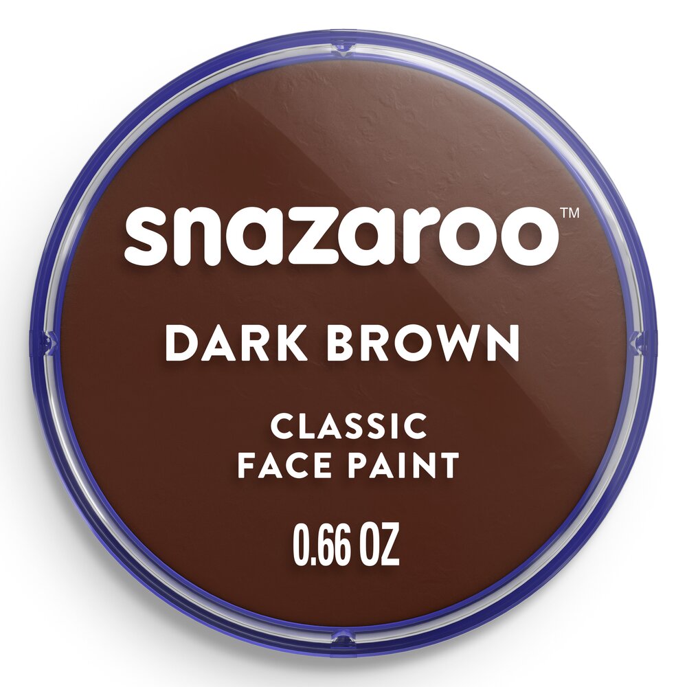Snazaroo Classic Face Paint - Dark Brown, 18ml
