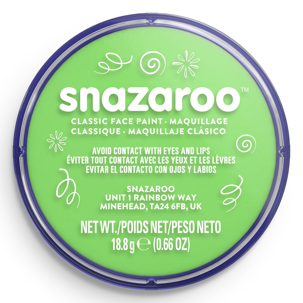 Snazaroo Classic Face Paint - Lime Green, 18ml